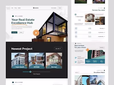 Real estate website landing page ui/ux design (https://www.b...