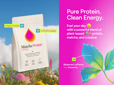 Gen Z-Focused Matcha Protein Brand Identity