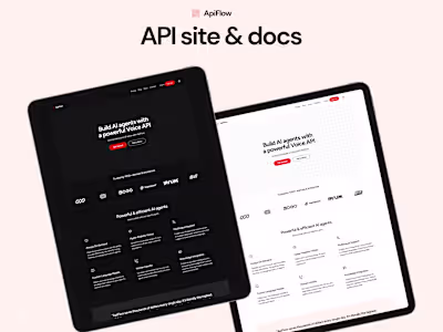 ApiFlow template: design & Framer development