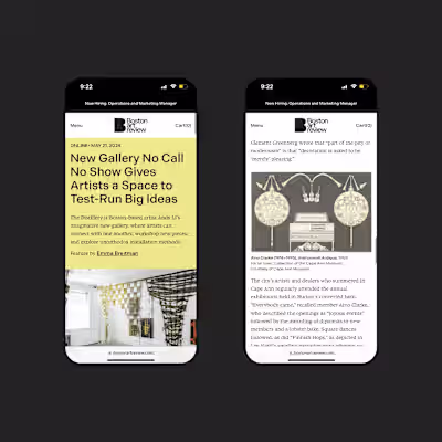 Boston Art Review | Brand Identity and E-Commerce Website