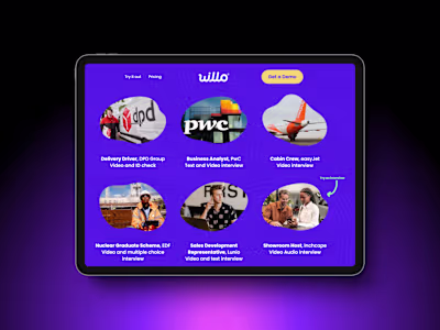 Kiosk Showcase Page for SaaS Website