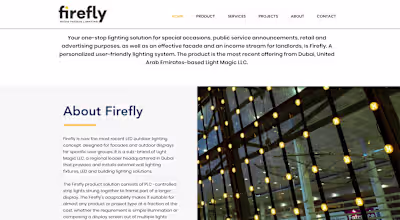 Firefly facade lighting - Website/emailer