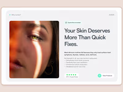 Here is my submission - Luméa A modern skincare storefront b...