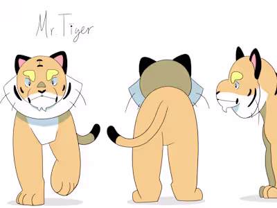 Animation: Tiger Character Design for a short Animation flim