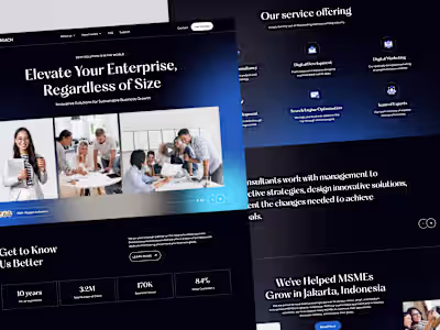 Business Analysis Landing Page Design