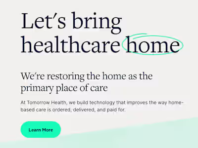 Tomorrow Health Website