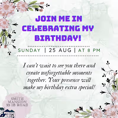 YOUR SPECIAL DAY!