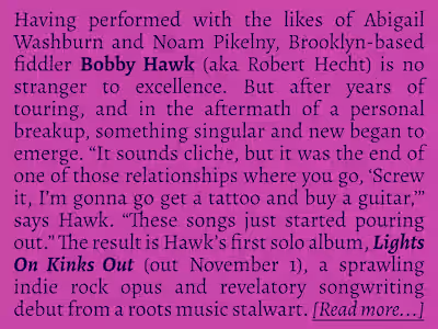 Artist Bio: Bobby Hawk - Lights On Kinks Out (2020)