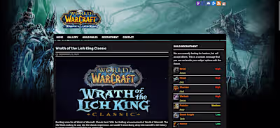Website For World of Warcraft Guild 