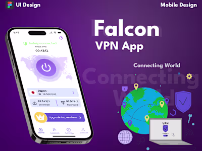 VPN Mobile App UI (Connecting World) :: Behance