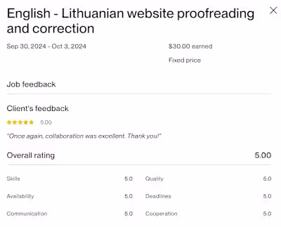 Proofreading and correcting Lithuanian website