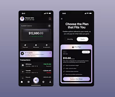 Fin App Design #figma #mobileapp #ui/ux