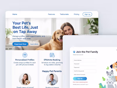 Comprehensive Pet Care App Development