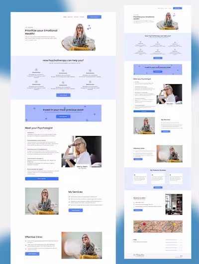 Website Landing Page for a Portfolio Website