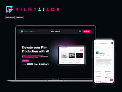 FilmTailor AI - UX/UI & Web Design