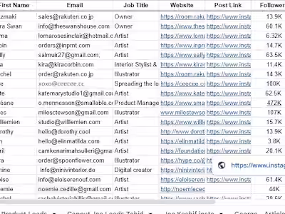 Data Entry and Lead Generation