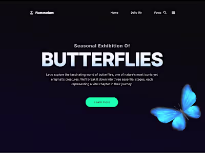 3D Animated UI/UX Web Design -Landing Page
