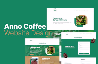 Anno Coffee Landing page design