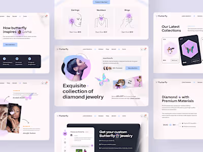 Interactive and Unique Hand-made Jewelry Landing Page