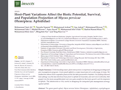 Article published in Insects