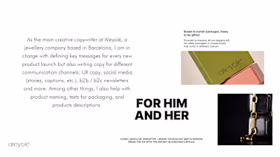 Main Creative Copywriter - Aleyolé