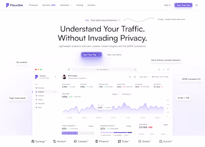 Hero Redesign for Plausible Saas