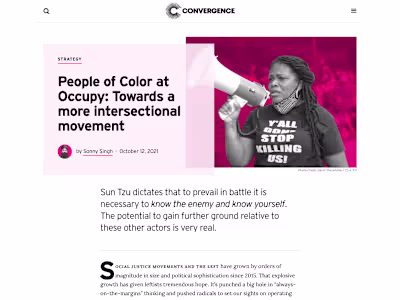 Progressive magazine web design