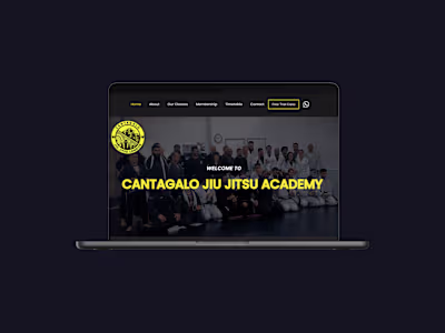 Web Design for Brazilian Jiu Jitsu Gym 