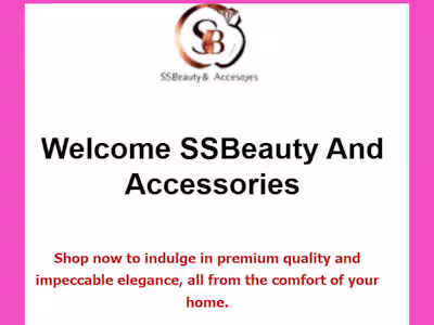 NEWSLETTER DESIGN FOR SSBEAUTY & ACCESSORIES