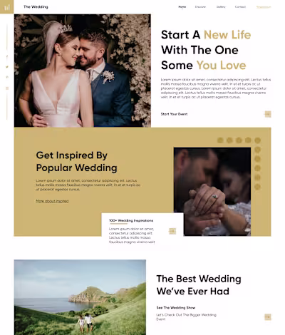 Wedding Website UI Design