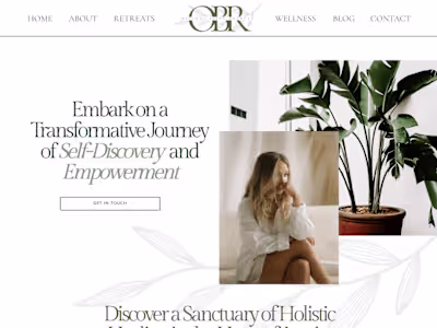 Optimal Being Retreat Website Project