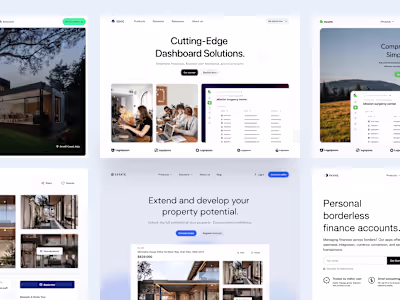 Various website header design works