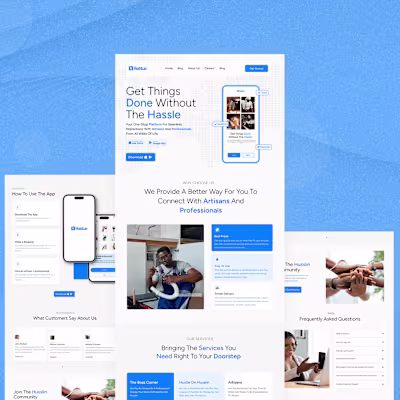 Husslin website UI Design