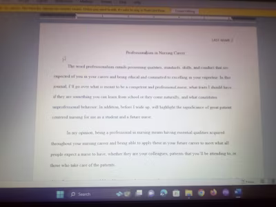 Am working on a work that I got from a client.. Here is a sa...