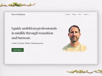 Website design & development for Steve Schlafman