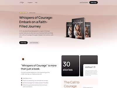 Whisper of Courage Framer Website Development