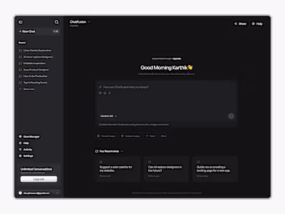Dark Theme - AI Chat UI 🚀