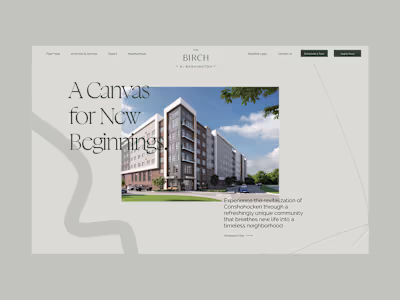 Development of a Beautiful Website | The Birch at 51 Washington