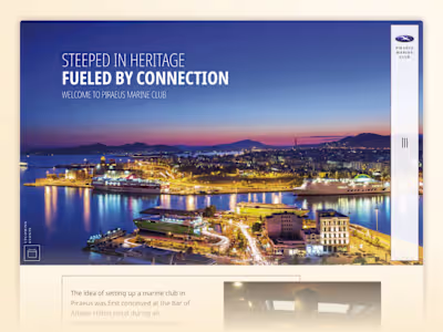 Piraeus Marine Club Website Redesign & Development