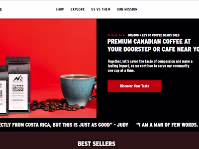 eCommerce Home Page Redesign With Custom SideCart 