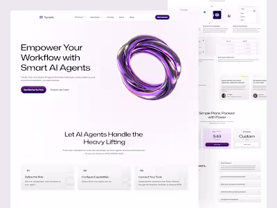 Synera - AI Workflow Web Design for No-Code Automation Platform