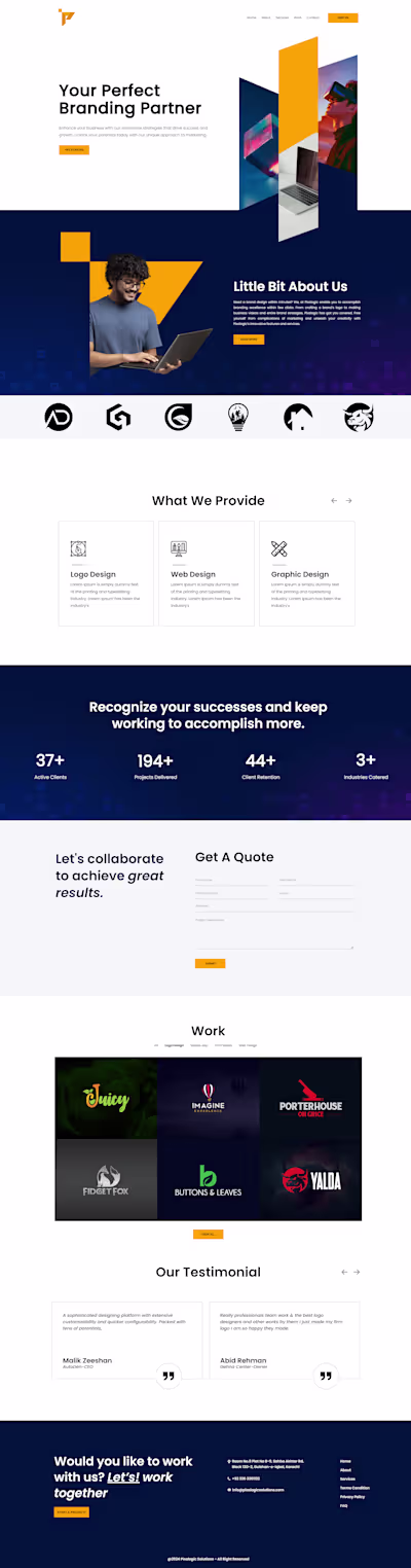 Brand Showcase Website