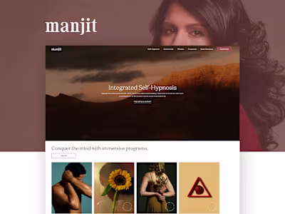 Mindset Coach Website – Designed & Developed for Manjit App