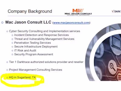 Brochure: Company Services