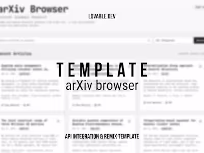 arXiv Browser Research Site