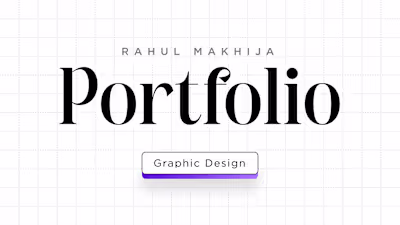 Portfolio Rahul Makhija Graphic Design
