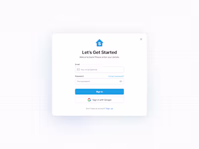 Subletgo Login page ui design