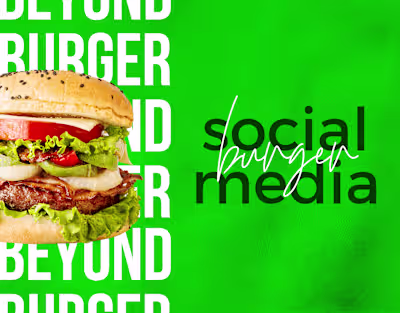 Social Media - Beyond Burger on Behance
