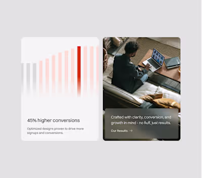 Card designs from a website design i am currently working on