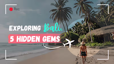Bali Travel Vlog: Eye-Catching Thumbnail Design :: Behance